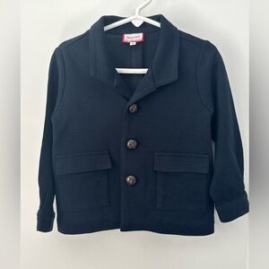 Kids Navy Blazer Leather Buttons Fall Jacket Formal 2T